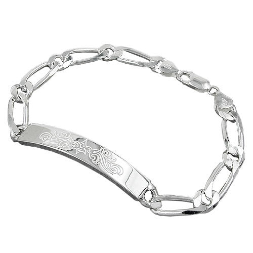 Armband Schildband Lasergravur 6x diam 925
