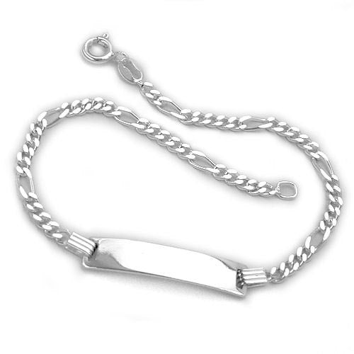 Armband Schildband Figaro 5+1 Silber 925