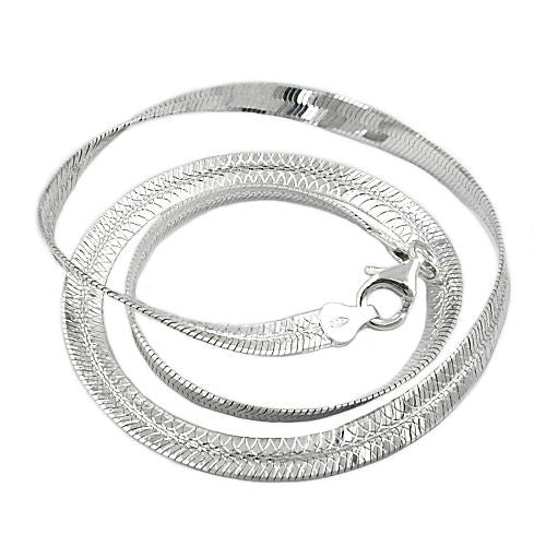 Kette Schlange flach Silber 925