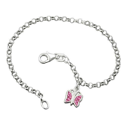 Armband Schmetterling pink Silber 925
