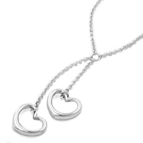 Kette Y-Kette mit 2 Herzen Silber 925