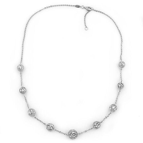 Kette Anker mit Kugeln Silber 925