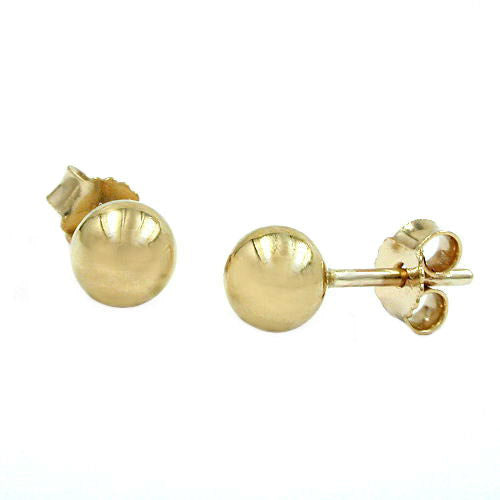 Ohrstecker ca. 5mm Kugel hohl Gold 375