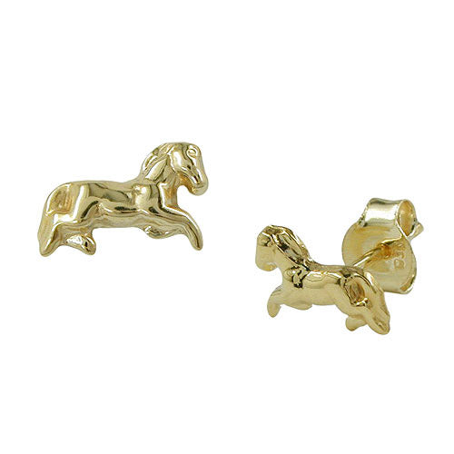 Ohrstecker Pferde rechts-links Gold 375