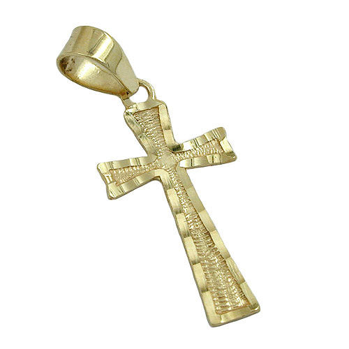 Anhänger Kreuz diamantiert Gold 375