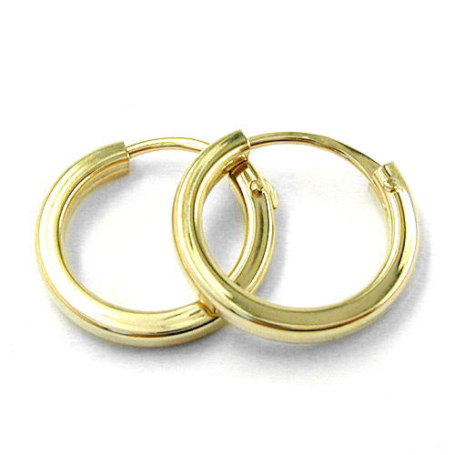 Creolen 11mm Vierkant Gold 375