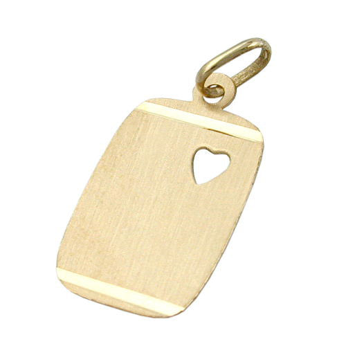 Anhänger Gravurplatte Gold 585