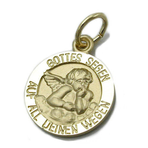 Anhänger Engel-Taufanhänger Gold 585