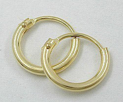 Creolen 9x1 3mm glänzend Gold 375