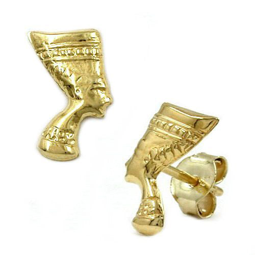 Ohrstecker Nofretete glänzend Gold 333