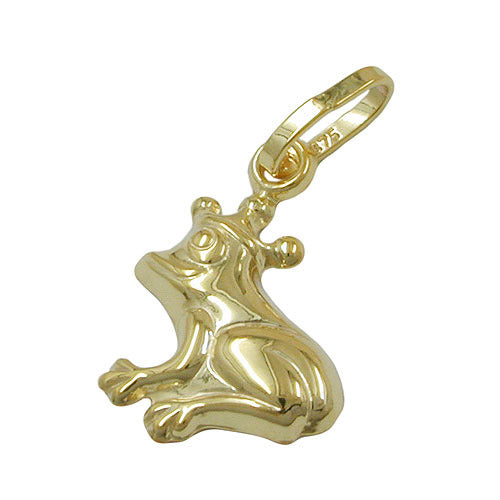Anhänger Frosch glänzend Gold 375