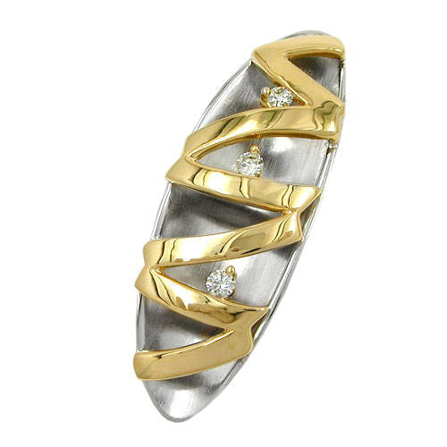 Anhänger 3 Diamanten-0 08Kt Gold 585