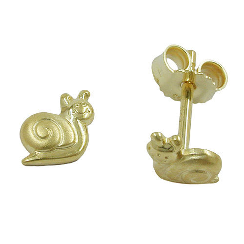 Ohrstecker Schnecke matt-glänzend Gold 375