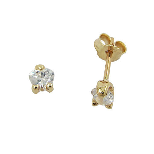 Ohrstecker Zirkoniaherz gefasst Gold 375