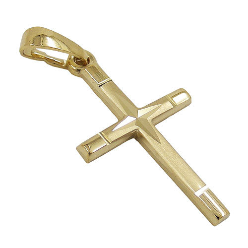 Anhänger Kreuz diamantiert Gold 585