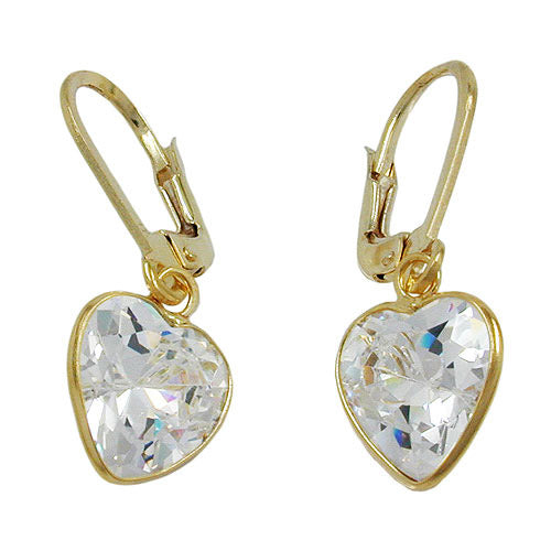 Ohrringe Brisur Zirkonia-Herz Gold 375