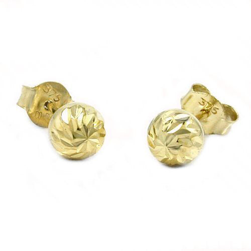 Ohrstecker Kugel diamantiert Gold 375