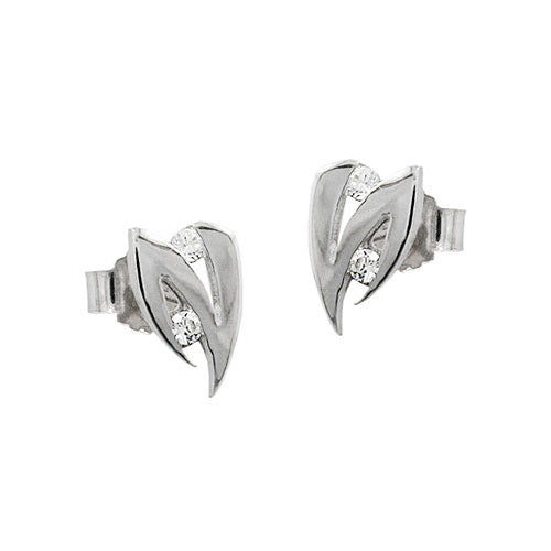 Ohrstecker Zirkonia 14Kt Weißgold