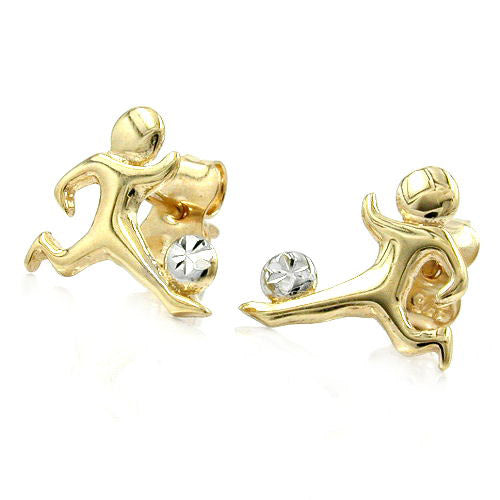 Ohrstecker Fußballer Gold 375