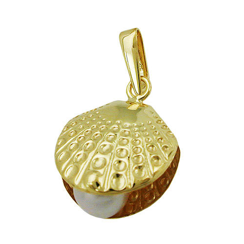 Anhänger Muschel mit Perle Gold 333