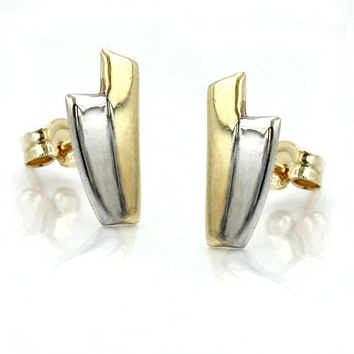 Ohrstecker bicolor Gold 375