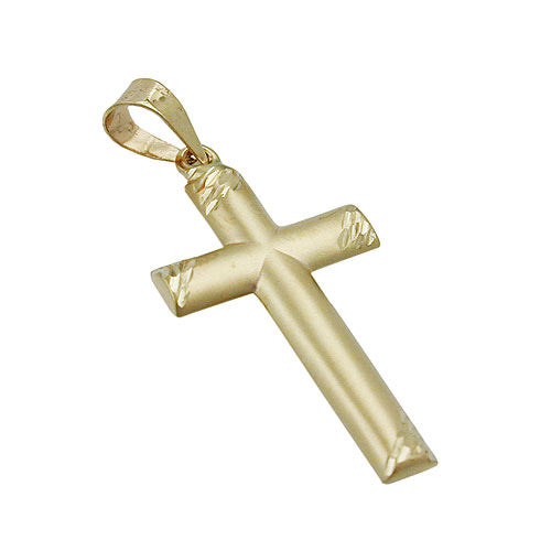 Anhänger Kreuz diamantiert Gold 375