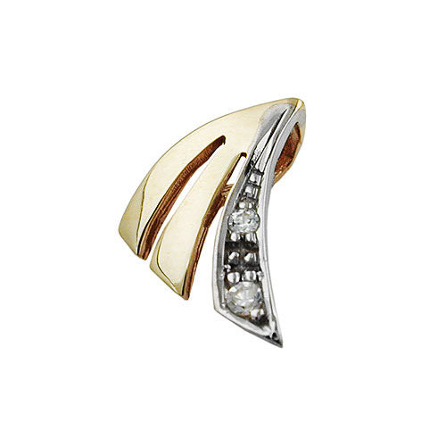 Anhänger bicolor Zirkonia Gold 375