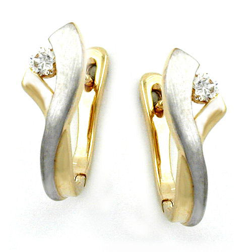 Creolen 15mm bicolor Gold 375
