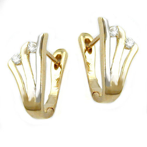 Creolen 14mm bicolor Gold 375