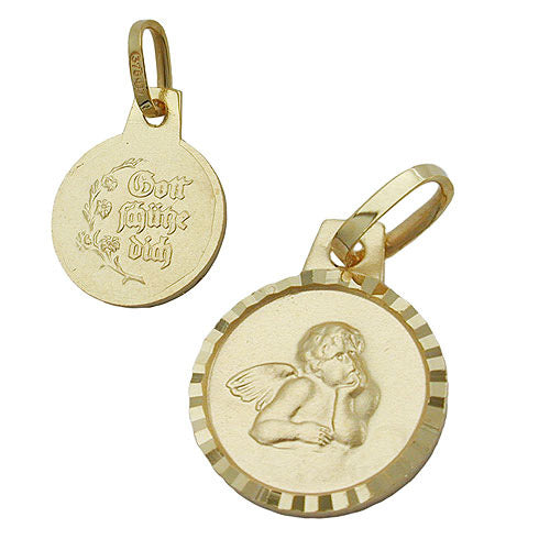 Anhänger Taufanhänger Engel Gold 375