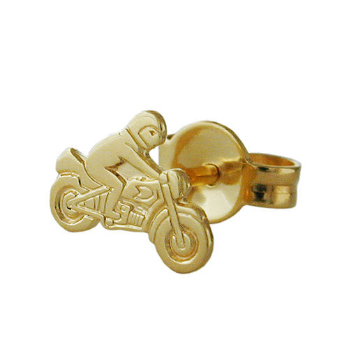 Ohrstecker Motorrad Gold 375
