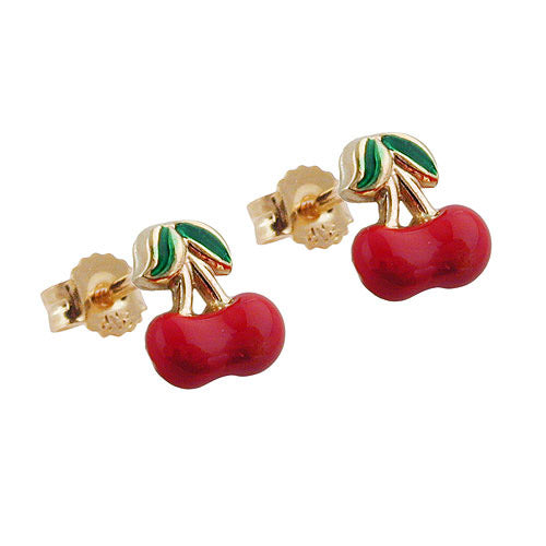 Ohrstecker Kirschenpaar Gold 375