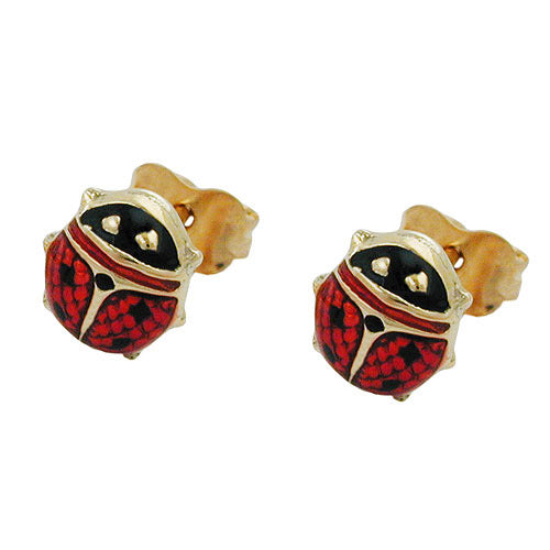 Ohrstecker Marienkäfer Gold 375