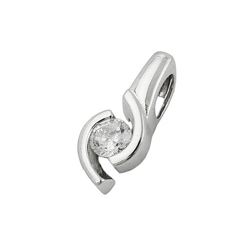 Anhänger Zirkonia Weißgold 9Kt