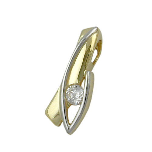 Anhänger mit Zirkonia bicolor Gold 375