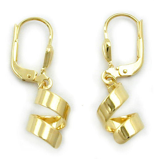 Ohrringe Brisur kurze Spirale glänzend Gold 333