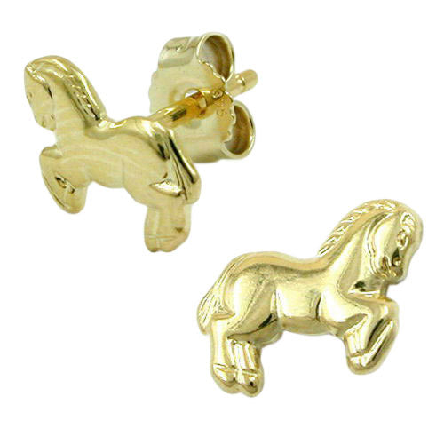 Ohrstecker Pferd Gold 333