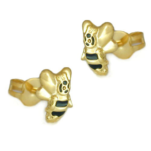 Ohrstecker Biene Gold 375