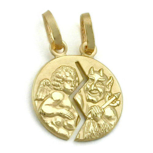 Anhänger Engel/Teufel 2 Ösen Gold 375