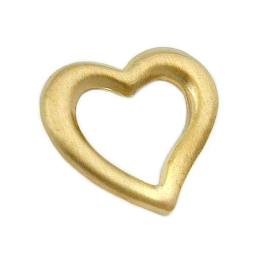 Anhänger Herz mattiert Gold 375