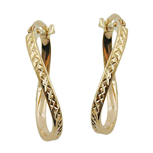 Creolen oval diamantiert Gold 375