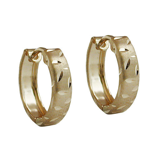 Creolen vorn matt diamantiert Gold 375