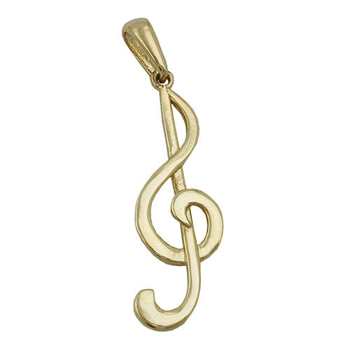 Anhänger Notenschlüssel Gold 375