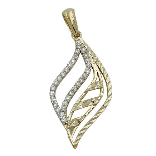 Anhänger filigran Zirkonia Gold 375