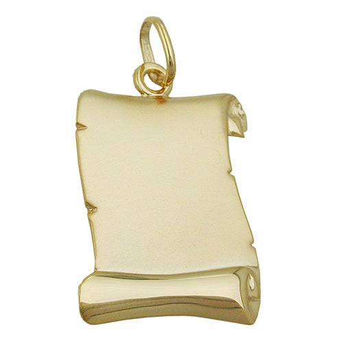 Anhänger Dokumentenrolle Gold 375