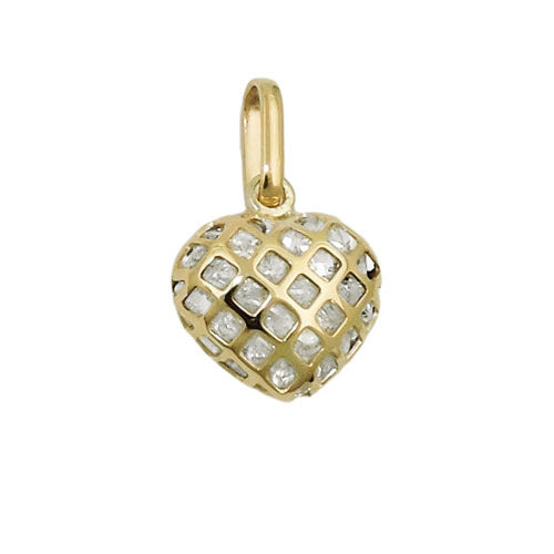 Anhänger Herz mit Zirkonia Gold 375