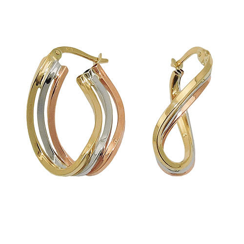 Creolen tricolor Gold 375