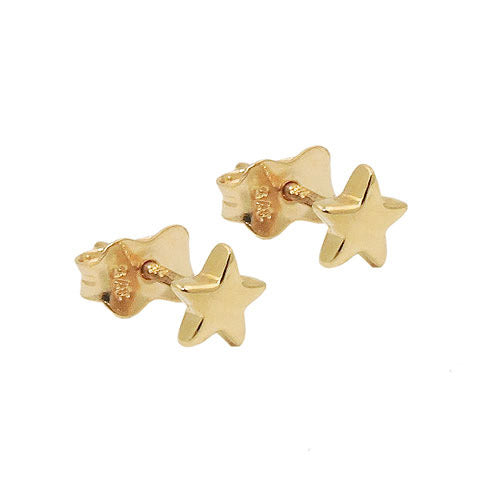 Ohrstecker Stern glänzend Gold 375