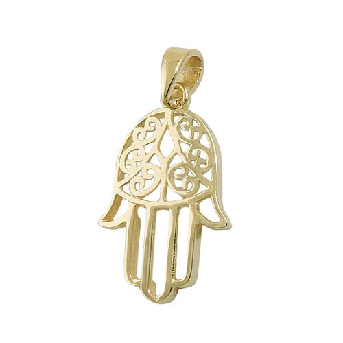 Anhänger Schutzsymbol Hand Gold 375