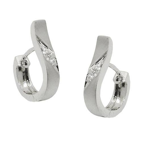 Creolen Zirkonia 9Kt Weißgold